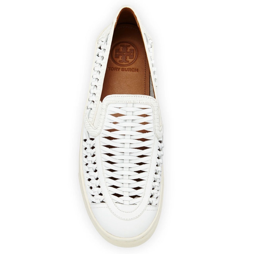 Tory Burch Huarache white slip on sneakers sz7.5